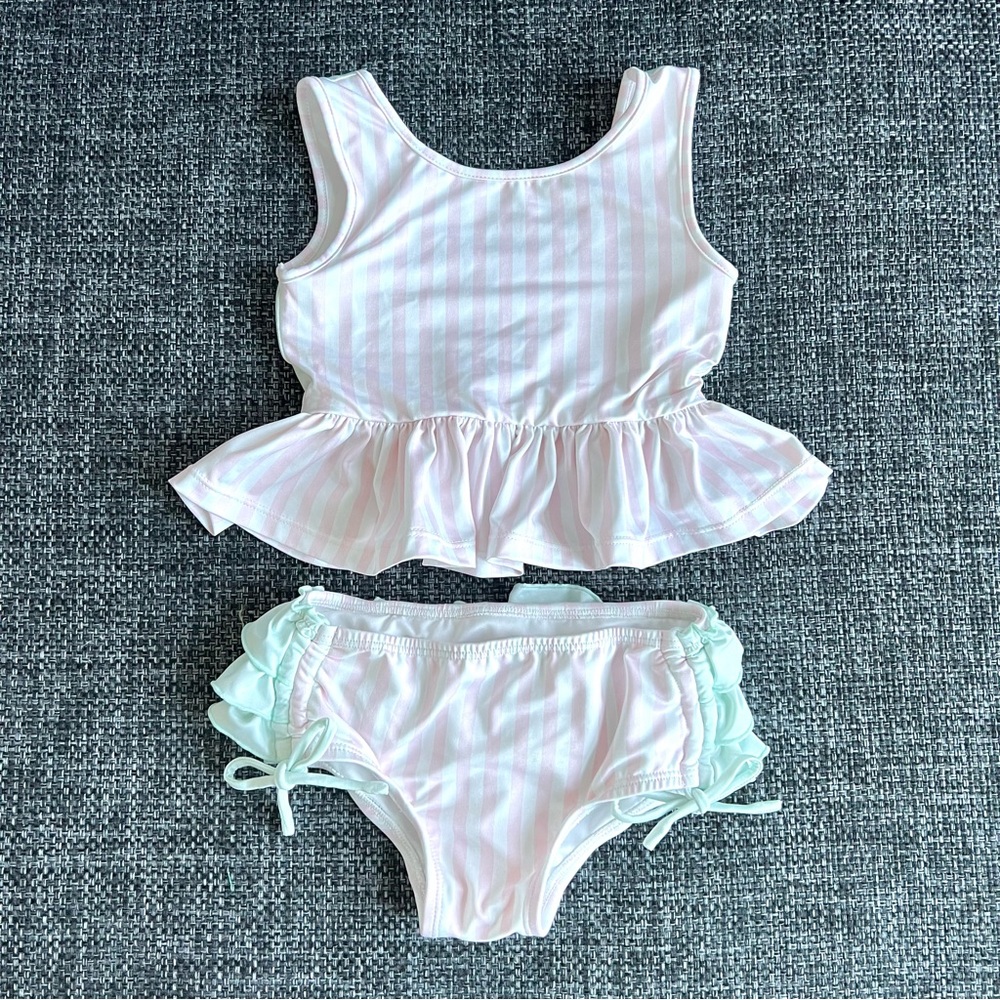 Wilding Striped Tankini Set Size 24 Months